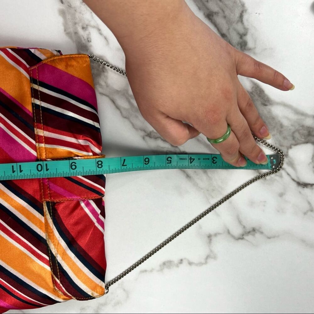 Y2K Old Navy Multicolor Satin Bow Mini Clutch Shoulder Bag 70s Retro Inspired - Picture 7 of 8